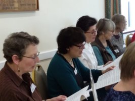 Altos in full voice at the April 2018 workshop