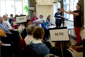 German pronunciation coaching with Elizabeth at the April 2018 workshop