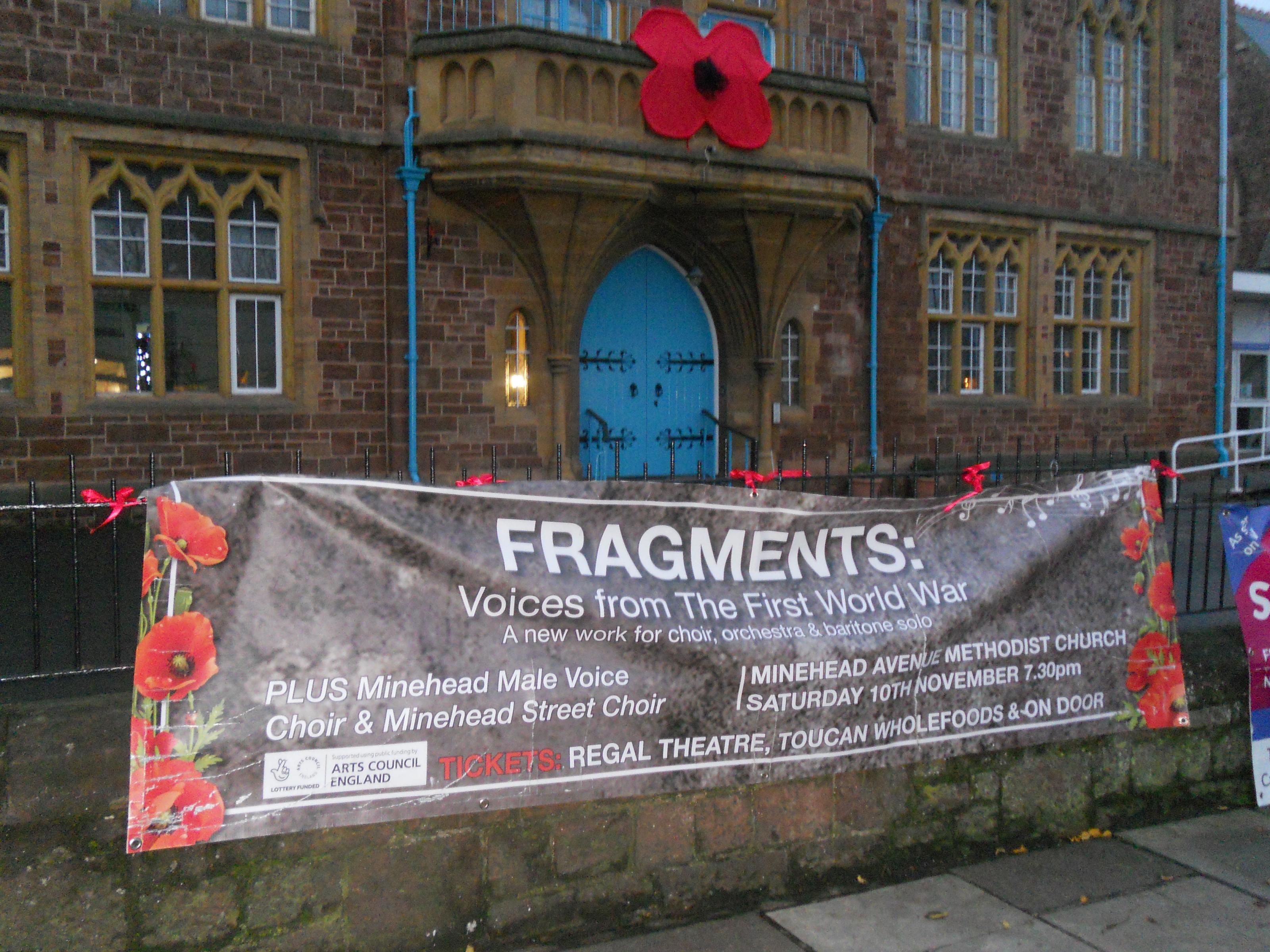 Banner outside Minehead Methodist Church