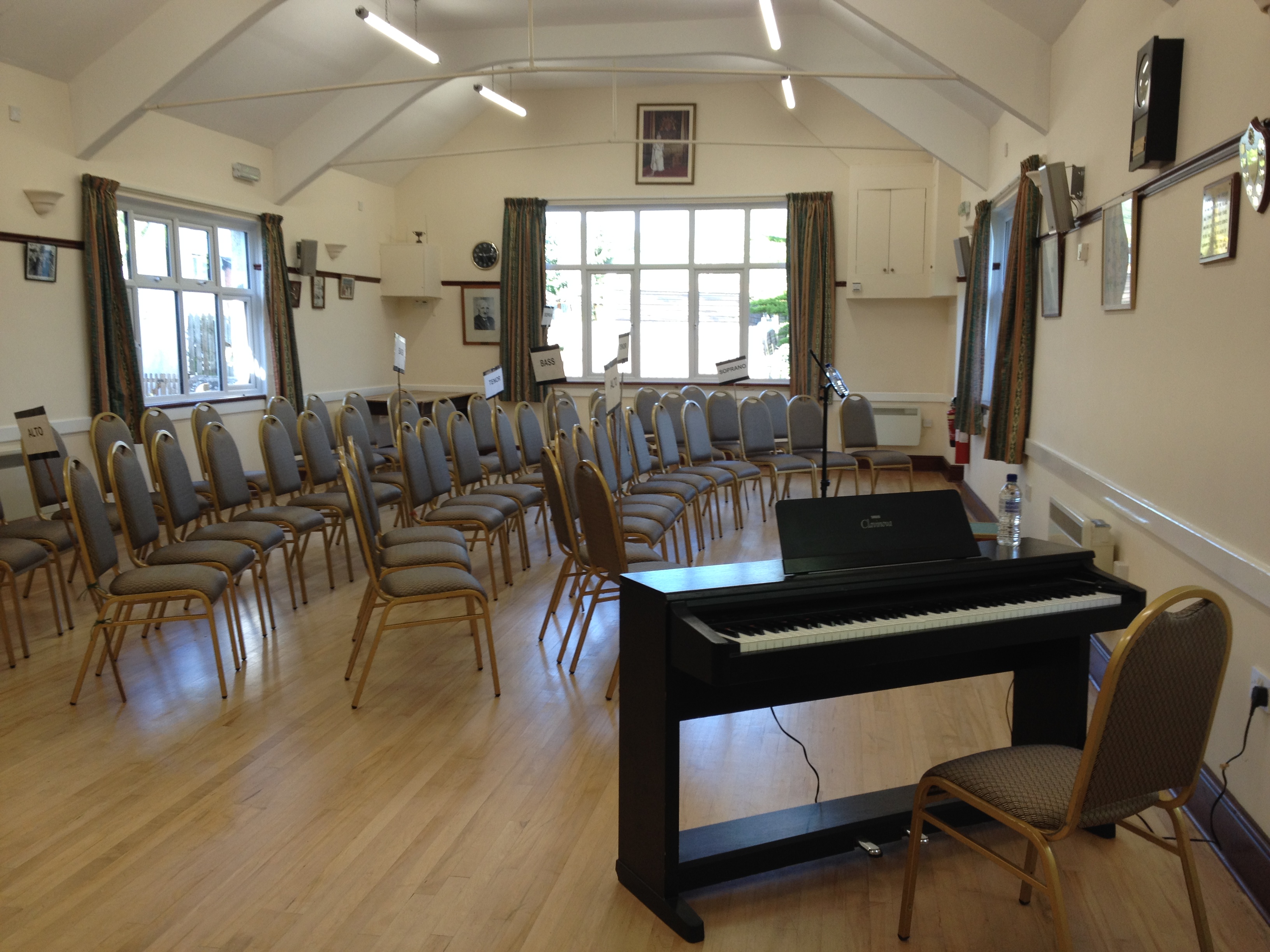 The village hall awaits... at the May 2018 Workshop.